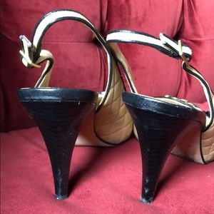 Escarpins Beverly Feldman Taille 38 - Cuir Et Plastique Transparent - Talon Ouvert - État Excellent